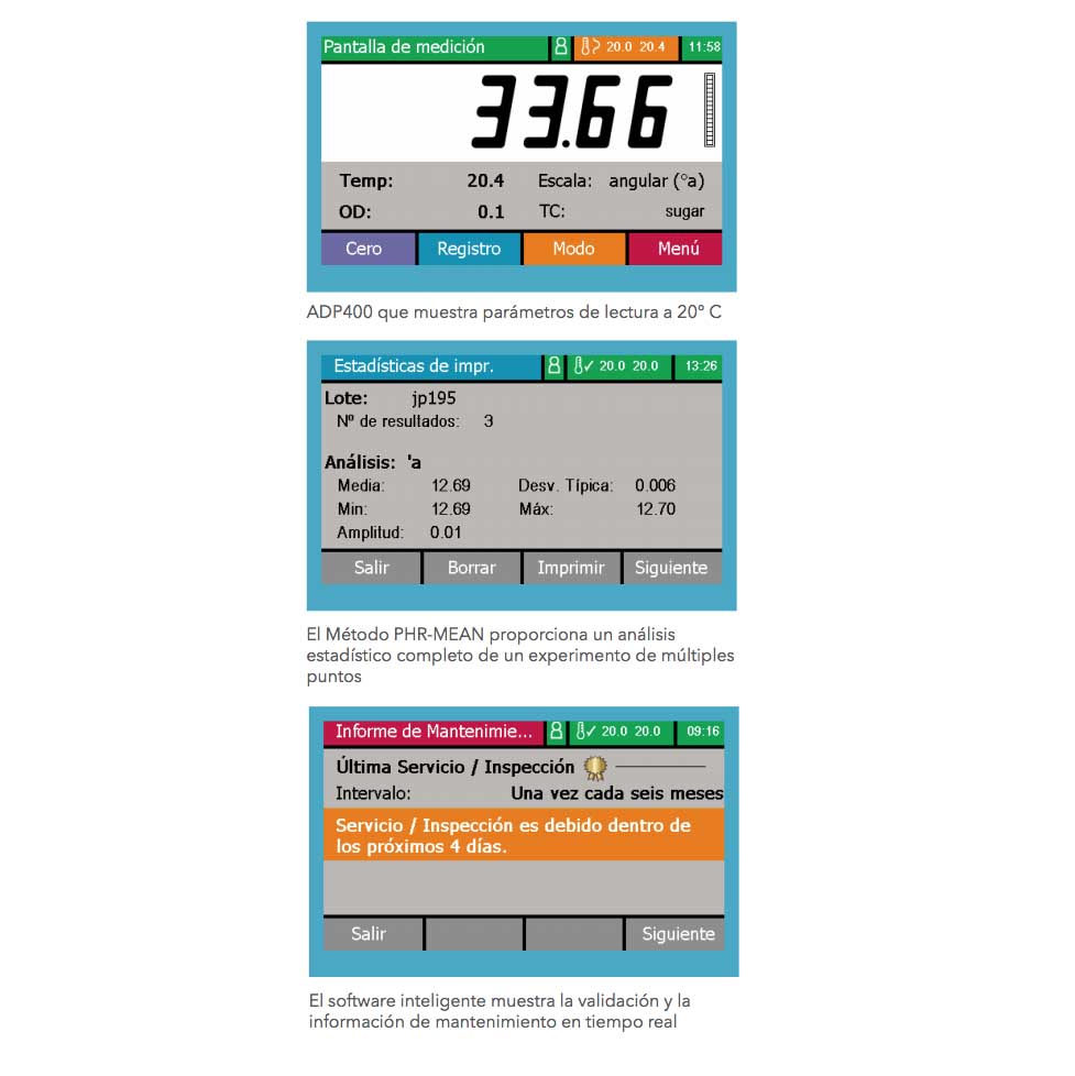 Polarímetro de alta precisión y tres decimales con control de temperatura Peltier | ADP 400 | B+S