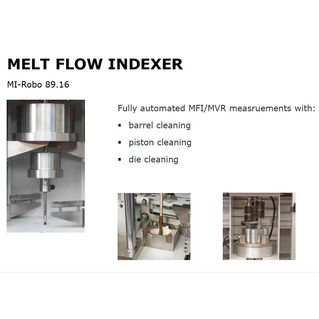 Melt Flow Indexer MI-Robo 89.16 | Indicador de índice de fluidez totalmente automatizado