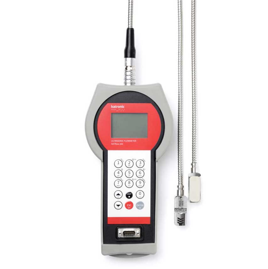 KATflow 200 | Medidor de flujo ultrasónico portátil y manual tipo clamp-on