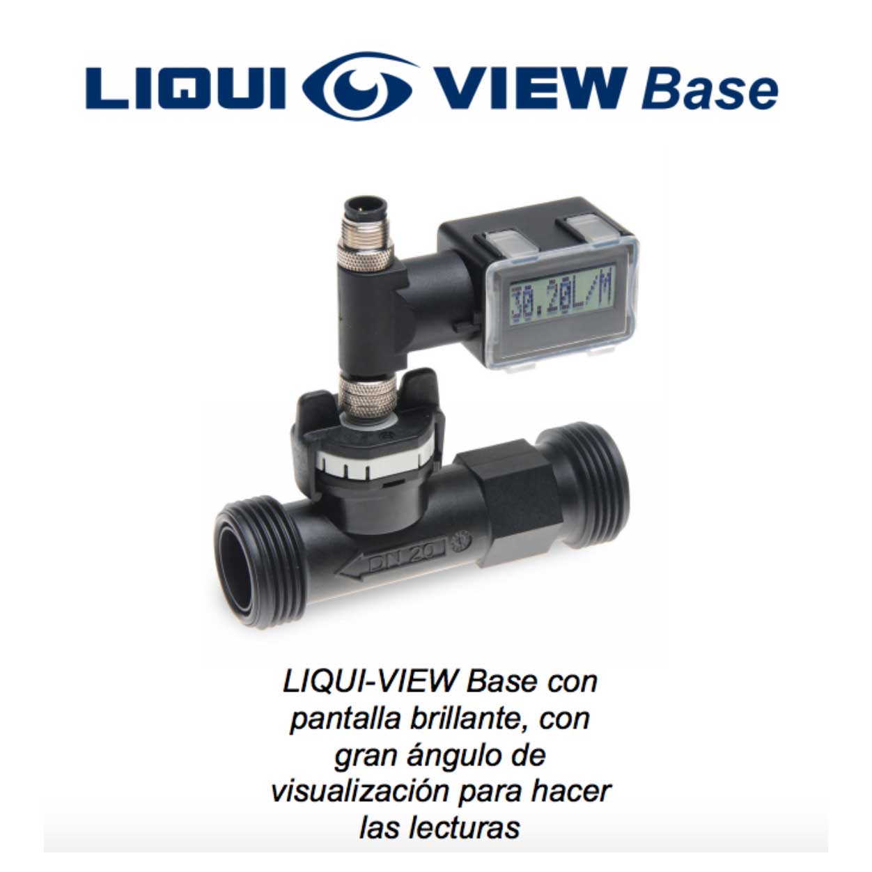 LIQUI-VIEW Base | Caudalímetro compacto tipo vortex con pantalla integrada
