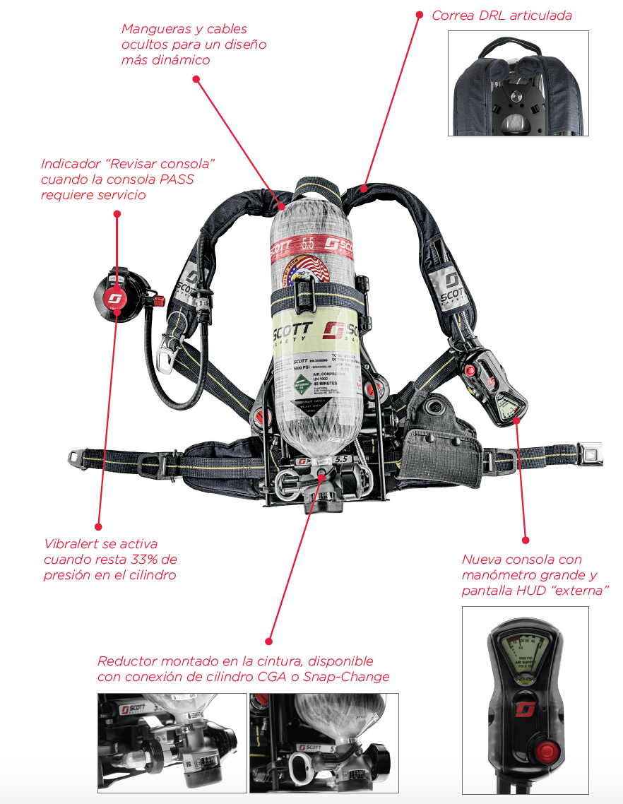 AIR - PAK X3 PRO | Equipo de respiración autónoma - SCBA con norma NFPA