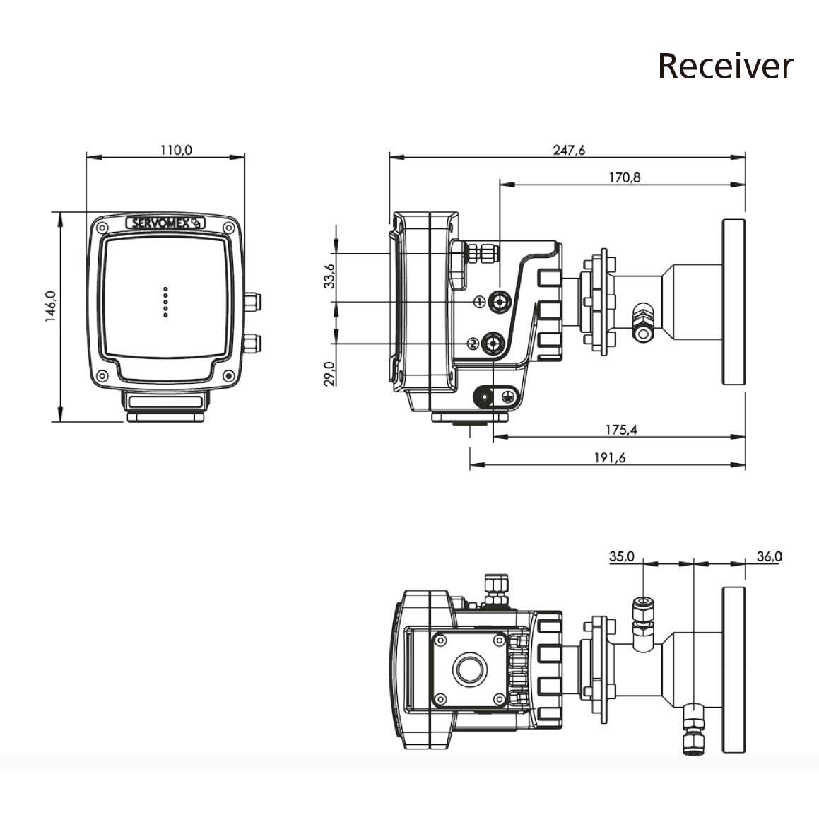 Servotough Laser 3 Plus | Monitor TDL compacto de gases de combustión O2, CO y CH4